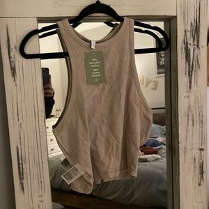 Gray crop top tank top